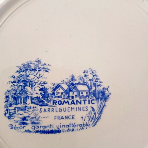 Old Sarreguemines Romantic porcelain cup France 1960