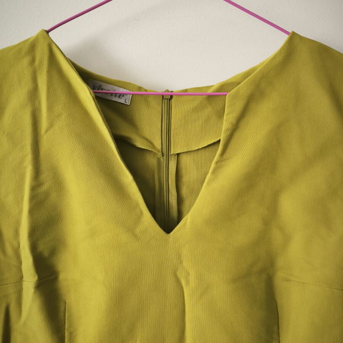 Mini dress, light green, short sleeve, back zipper
