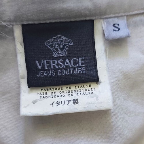 Γυναικεία σχεδιαστική πουκάμισο Versace Jeans Couture, γκρι βαμβάκι