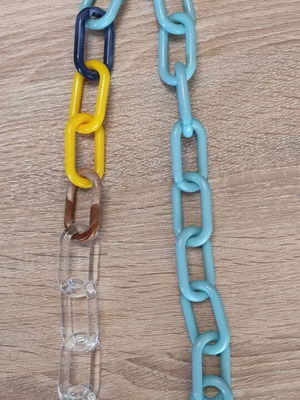 Elongated bone link for chain new
