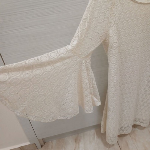 Be You Lace Dress M/L, sugar color, like new, 3/4 sleeves