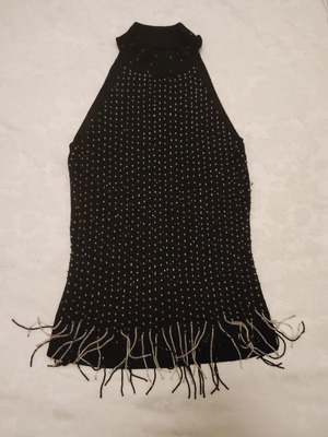 Evening blouse used with beads, size S, black