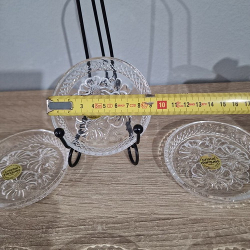 Cristal D'Arques Longchamp Set of 6 Sweet Plates New Lead Crystal