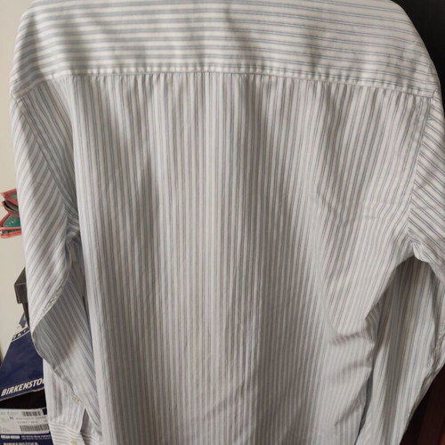 Jacques Hermes Business Custom Fit men's striped dress shirt, size L