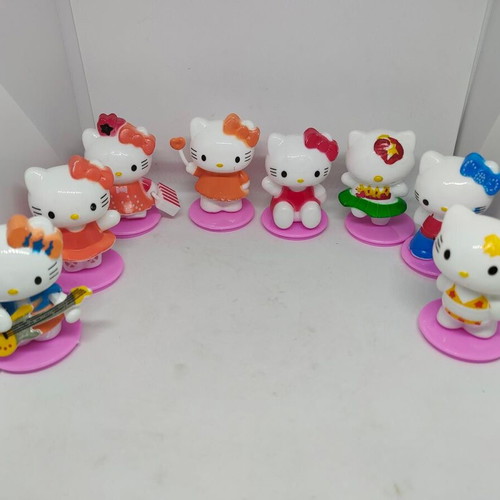 Hello Kitty collectible figure set of 8, like new