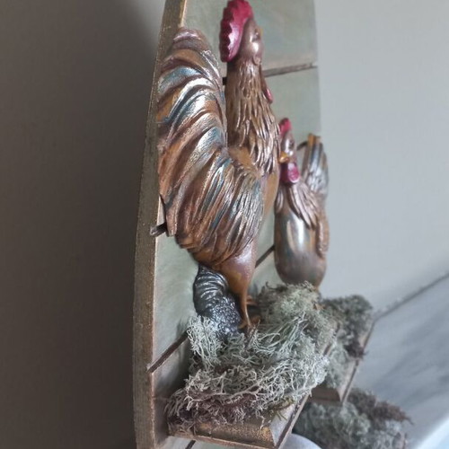 Easter decoration handmade on wood 29×40 cm new