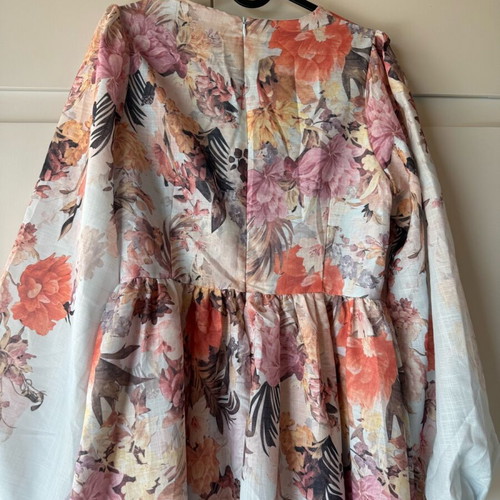 Floral dress new, multicolored with turquoise details