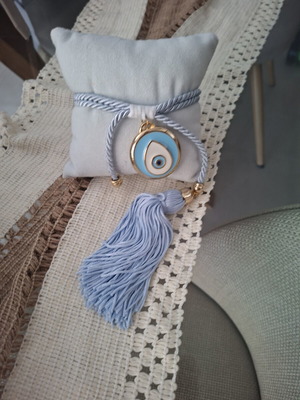 Lucky charm on pillow like new, gift for boys