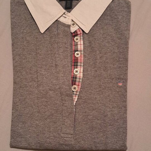 Gant blouse with long sleeves and white collar like new, grey