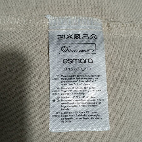 Esmara women's shirt dress new with tags, linen and cotton, beige, size S