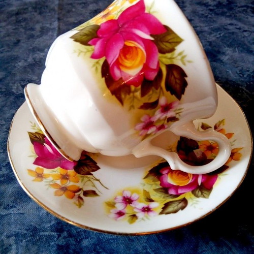 Royal Kent Collectible Cup and Saucer from Staffordshire England