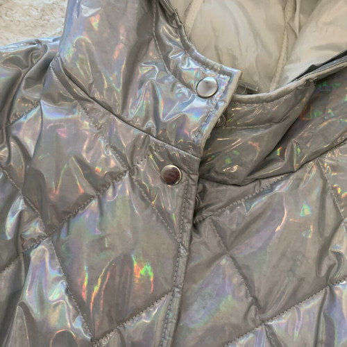 ASOS jacket with holographic effect used, waterproof, silver