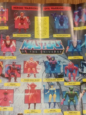 Masters Of The Universe MOTU 1985 Mattel Checklist Poster σε άριστη κατάσταση