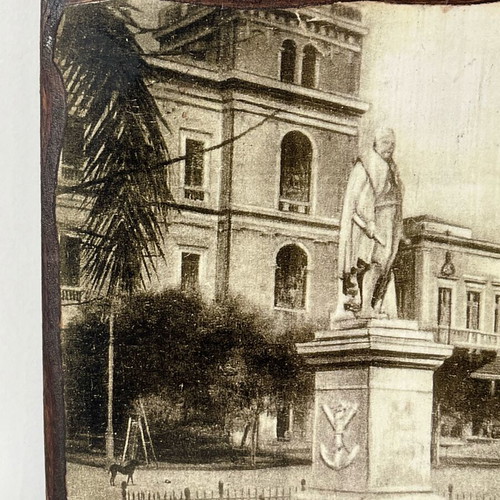 Vintage ξύλινο διακοσμητικό Πλατεία Μιαούλη Σύρος σαν καινούργιο