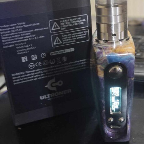 Ultroner Victory 60W VV VW Box Mod new, stabwood and stainless steel