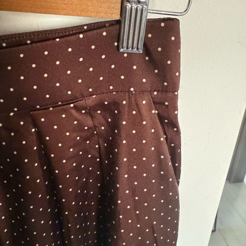 Madame Shou polka dot pants in burgundy color like new
