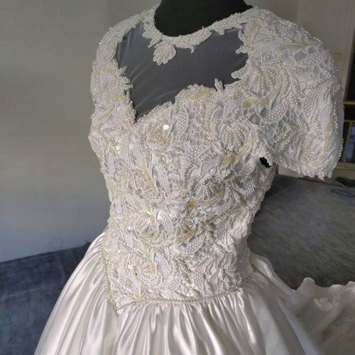 vintage embroidered wedding dress Vintage Wildflower Floral Wedding Dress with Cape main image 0