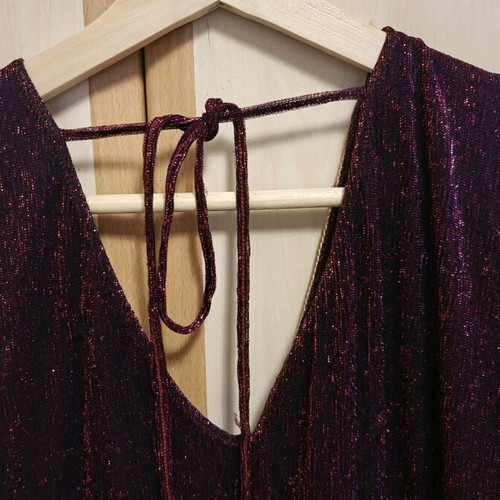 Fueguina evening dress like new, midi glitter embellished