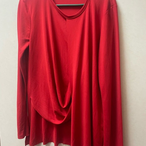 Zara asymmetrical blouse size L like new, red
