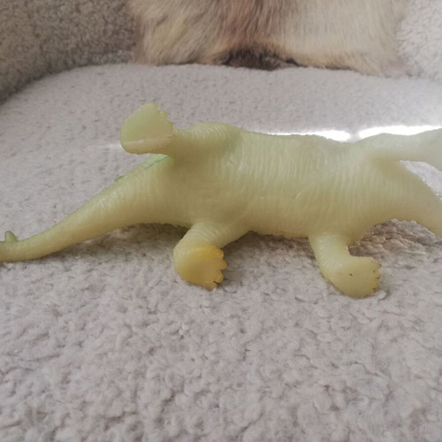 Dinosaur vintage collectible glow in the dark toy used