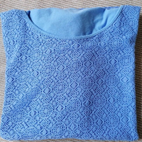 Laura Scott blouse 2XL like new, cotton, blue