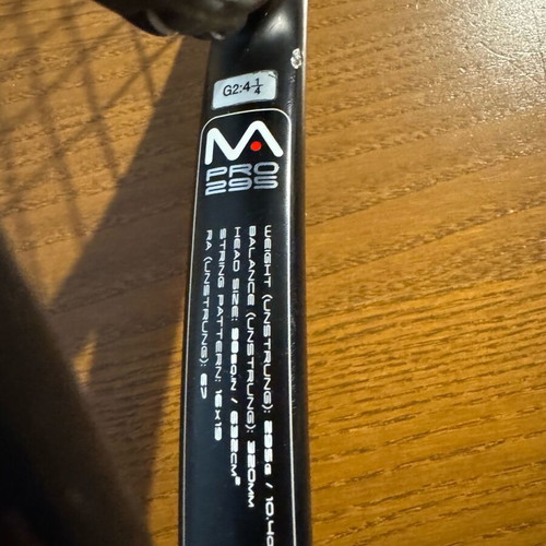 Mantis 295 Pro tennis racket used, surface 98, weight 295g