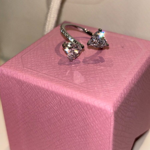 Mesmera silver Swarovski ring new, size 52