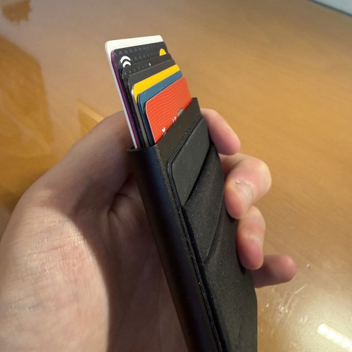 Pop-up Card Wallet RFID new, black, 7+2 cards