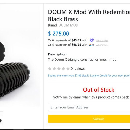 Immortal Modz Doom X mech mod like new