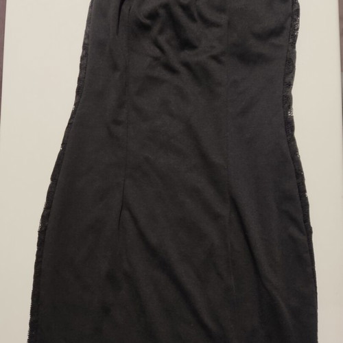 Mini dress black strapless lace like new