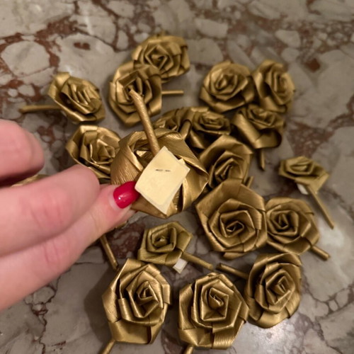 Decorative packaging stickers with rose design new, set of 20