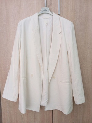 Γυναικείο σακάκι λευκό Μ H&M σαν καινούργιο