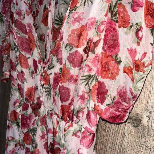 Stradivarius floral dress like new, pink multicolor, size M