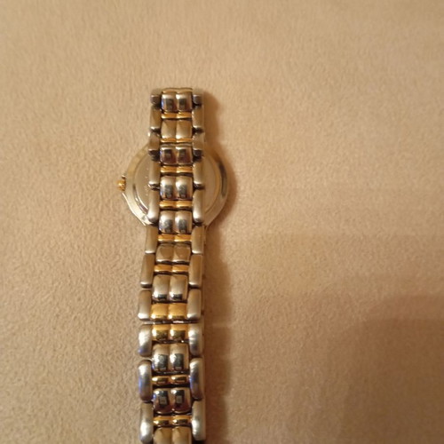 Le Noir Elxis women's wristwatch used, quartz, waterproof, silver with 18k gold