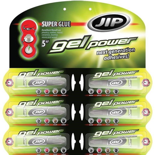 JIP Gel Power Super Glue Set 6x 2g New for Plastic Metal Wood