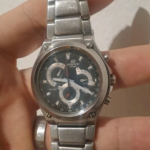 Ρολόι χειρός Casio EF-525D-1AVEF μεταχειρισμένο ασημί ανδρικό