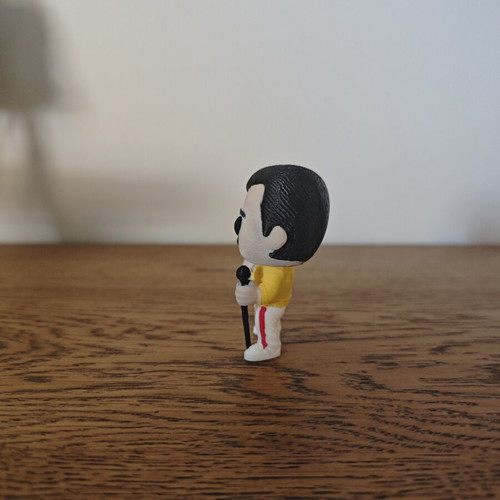 3D Print Pop Figure Freddy Mercury 7 cm hand-painted, like new