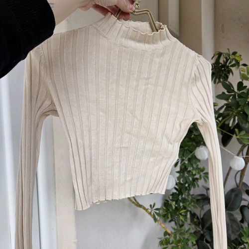 FB Sister ribbed crop top, like new, size S, beige