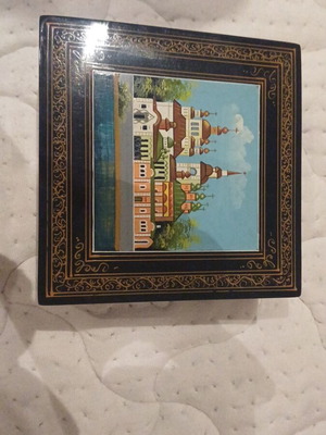 Russian wooden box new, 13.5 cm, jewelry storage