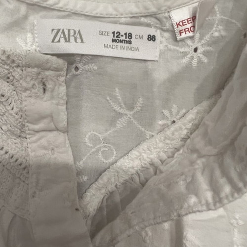 Zara embroidered shirt and H&M denim shorts like new 12-18m