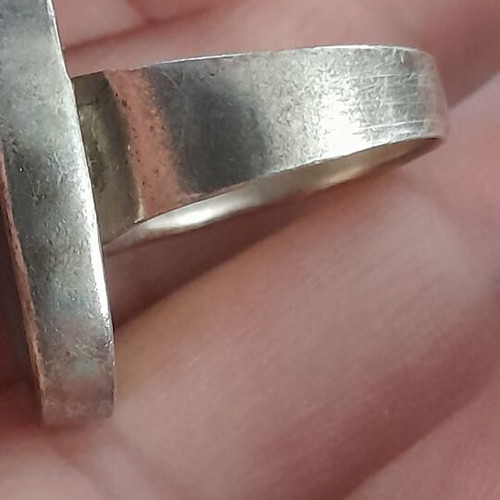 Vintage large 925 silver ring handmade, like new