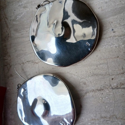 Silver 925 solid earrings, Anna Maria Mazaraki