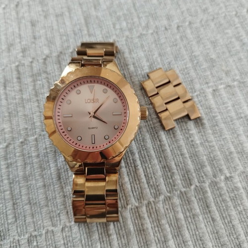 Loisir pink gold watch with bracelet extension, like new