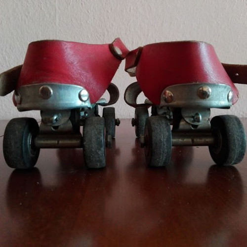 Vintage Germina Adjustable Roller Skates leather and steel used