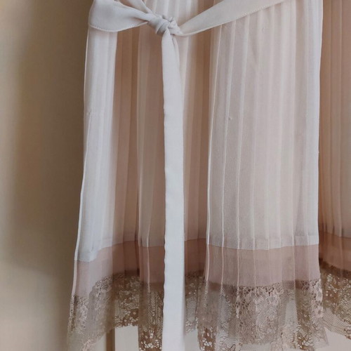 Intimissimi blouse used, beige, size M with pleats and lace