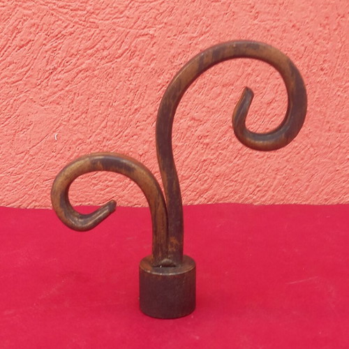 Metal curtain finial, solid metal