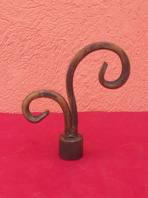 Metal curtain finial, solid metal