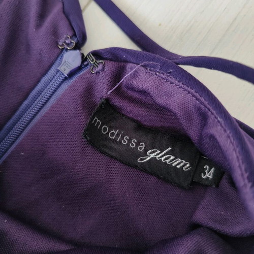 Vintage Modissa Glam evening dress size M like new, purple
