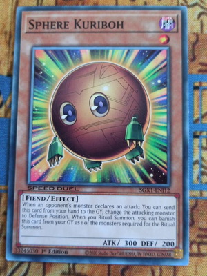 Sphere Kuriboh κάρτα Yu-Gi-Oh! σαν καινούργιο από Speed Duel GX Academy