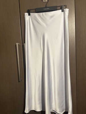 Satin μακριά φούστα Zara νέα σεζόν, μπλε, μέγεθος M
